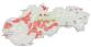 Mapa nejrizikovějších oblastí Slovenska