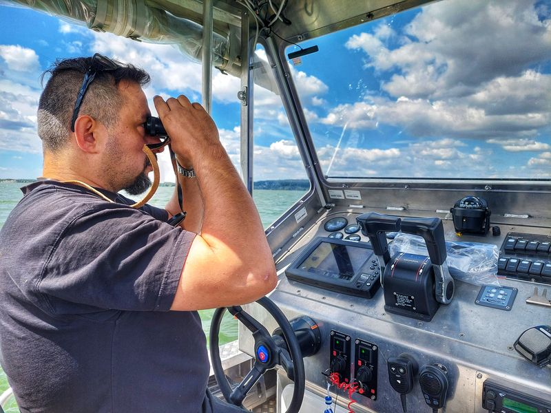 Českoskalický policejní člun opět v akci - VD Rozkoš - 16.7.2022