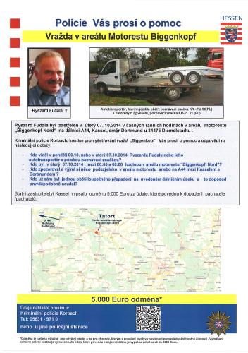 žádost o pomoc ze SRN