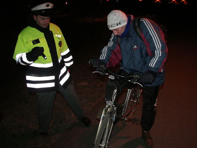 13 kontrola cyklistu v Kunovicich
