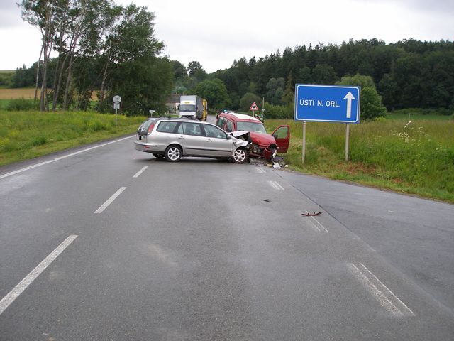 22.6.2009 - u Třebovic, čelní střet Fiat x Citroen
