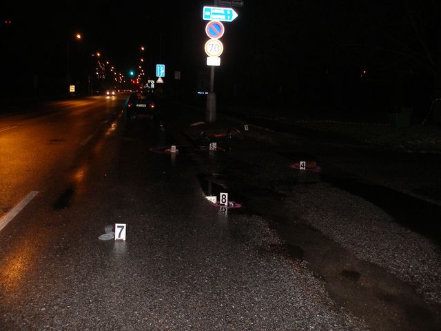 23.12.2009 - Ústí nad Orlicí, střet Škoda Favorit x jízdní kolo, 1x usmrcení