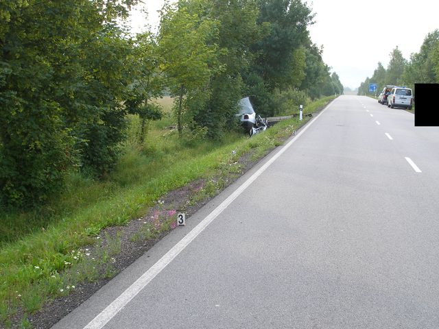 5.7.2009 - II/312, střet Fiat x mostek, 2x usmrcení