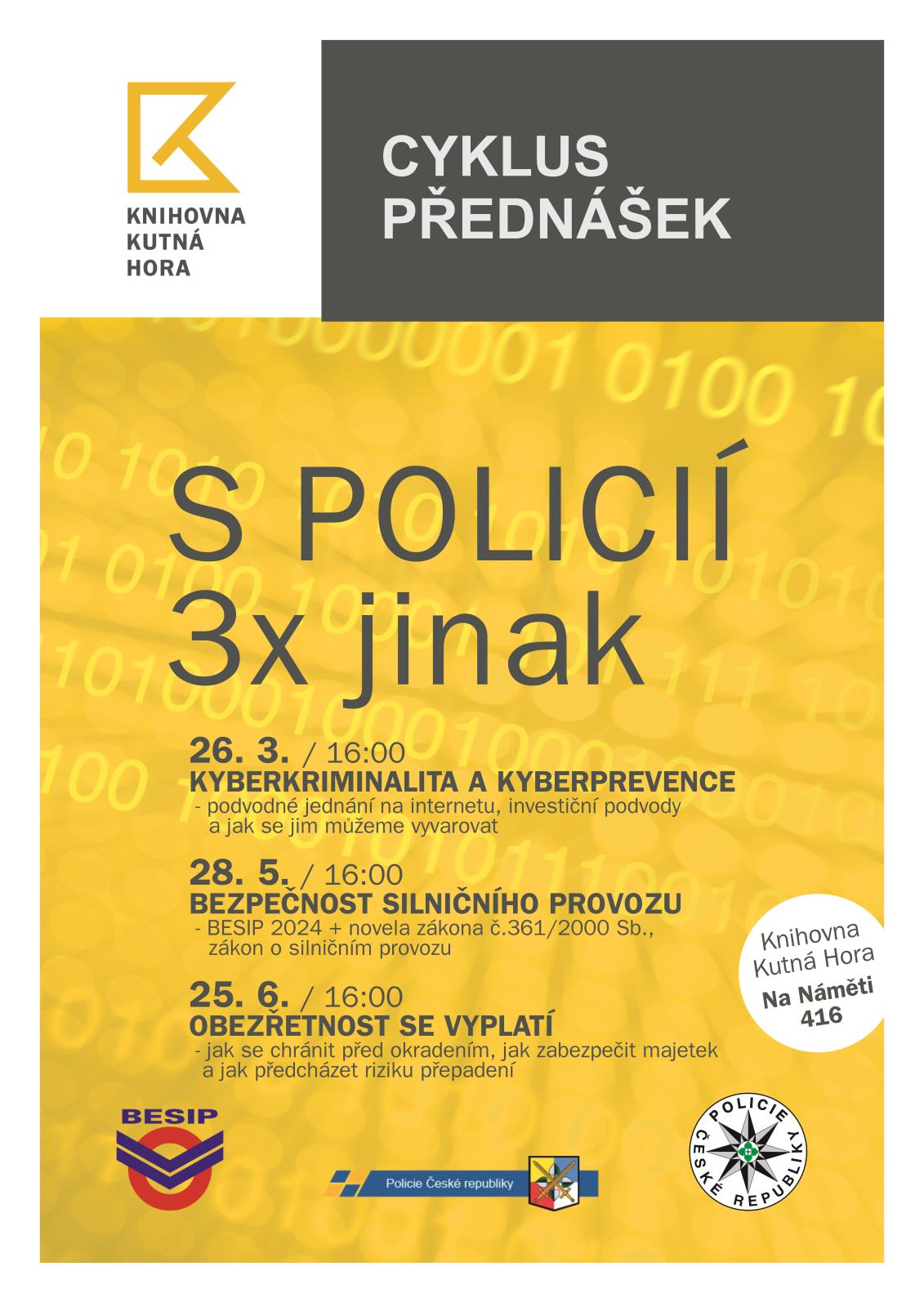 Cyklus přednášek - S POLICIÍ 3x jinak