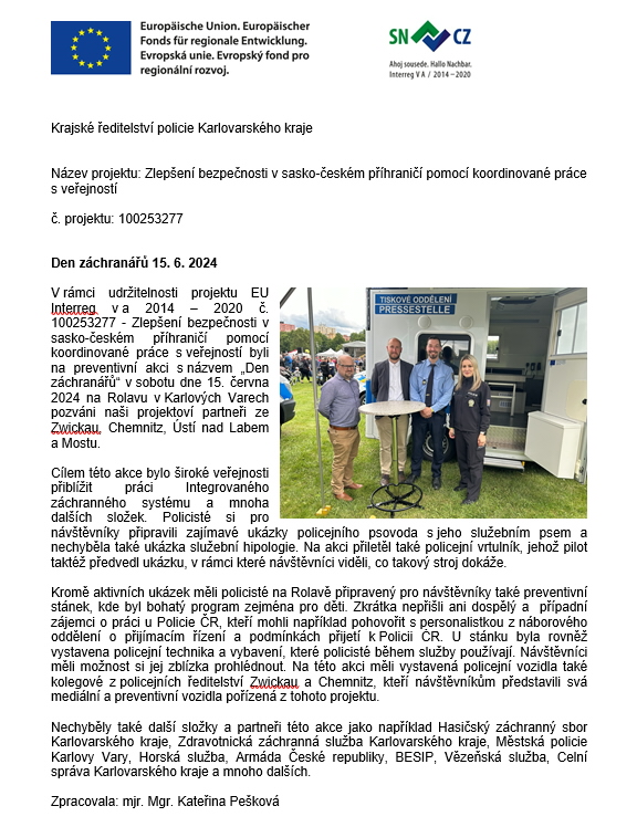 Den záchranářů 15. 6. 2024