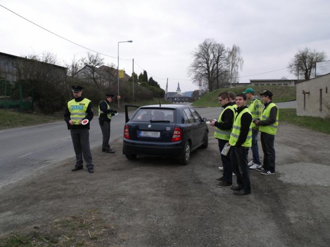 Dopravně bezpečnostní akce se studenty