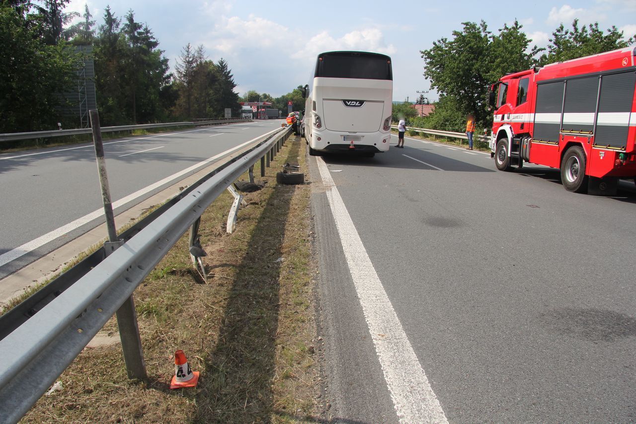 Dopravní nehoda na I/35 u Mohelnice