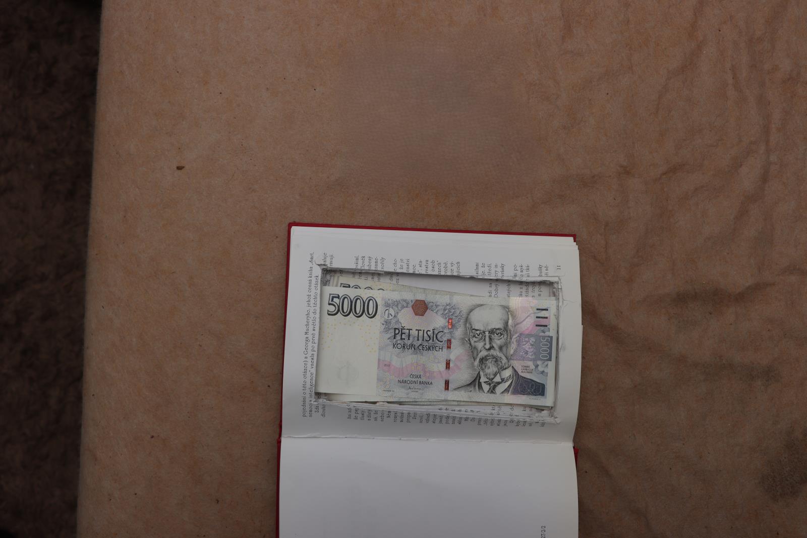 Finanční hotovost skrývali v knize.