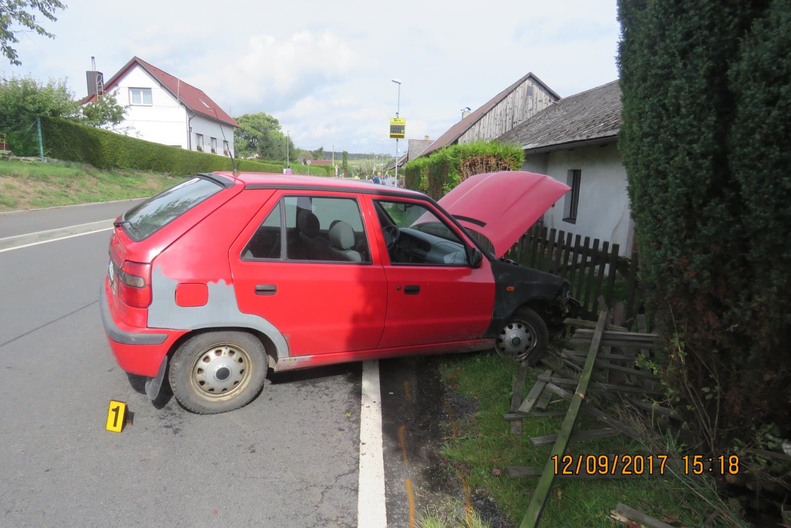 Havárie - Bělá nad Radbuzou - 12.09.2017