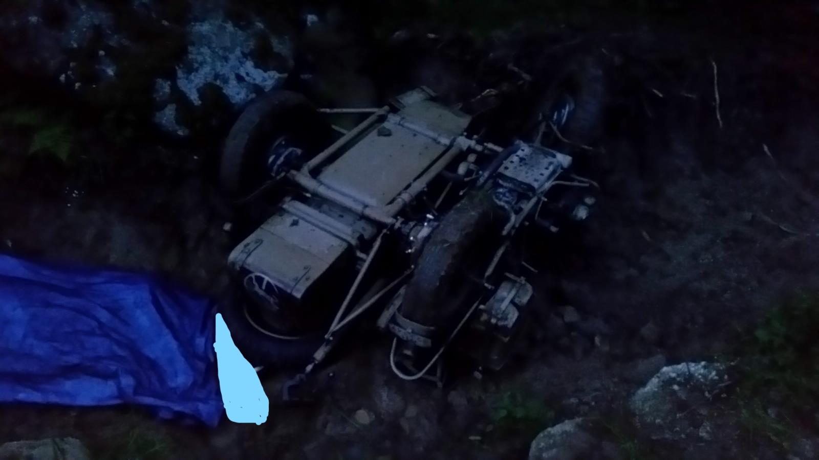 Havárie historické motorky BMW v Leopoldově 3.