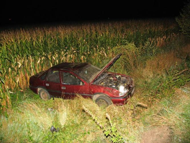 Havárie opilého neřidiče v Moravském Krumlově