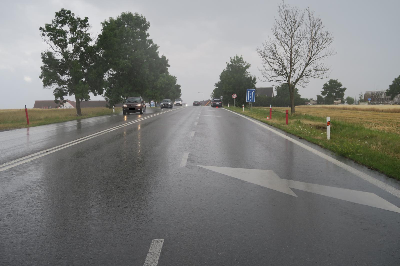 Hromadná dopravní nehoda u obce Přísečná