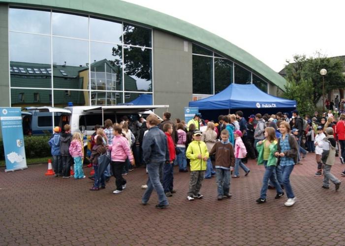 IZS Bystřice pohled na Školní náměstí