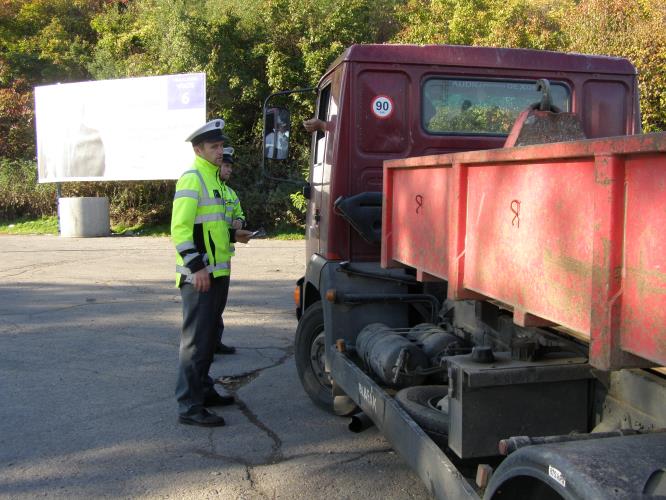 Kontrola při dopravní akci s organizací TISPOL