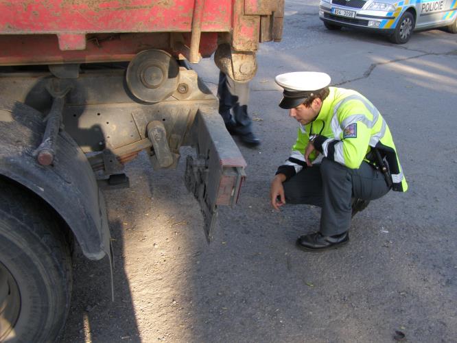 Kontrola při dopravní akci s organizací TISPOL