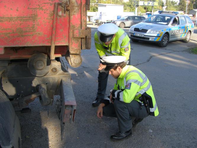 Kontrola při dopravní akci s organizací TISPOL
