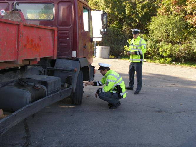 Kontrola při dopravní akci s organizací TISPOL