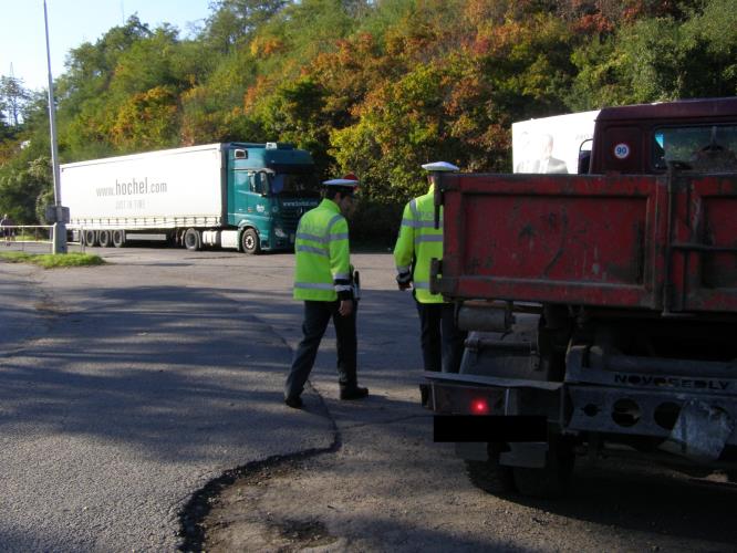 Kontrola při dopravní akci s organizací TISPOL