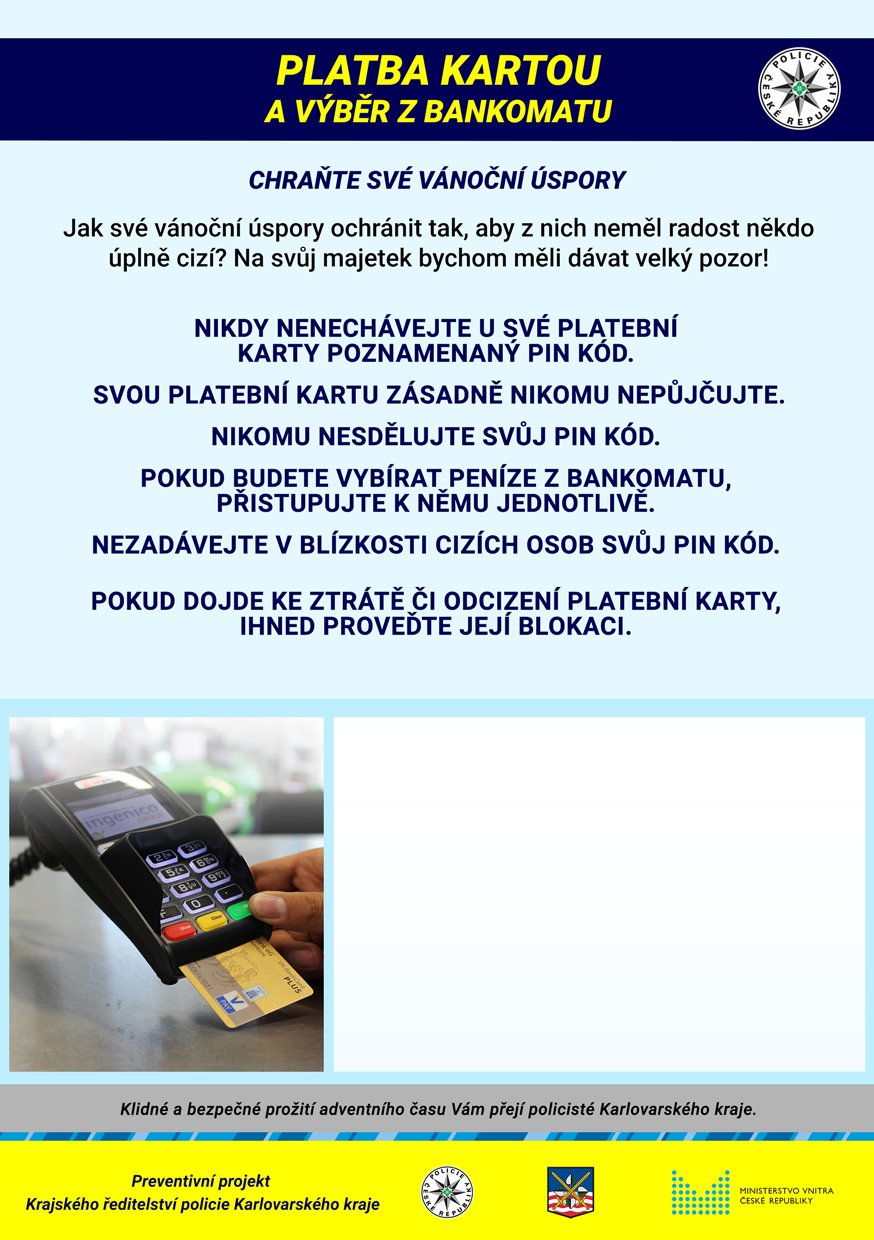 Leták - platba kartou a výběr z bankomatu