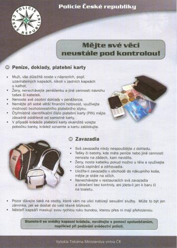 Mějte své věci neustále pod kontrolou!