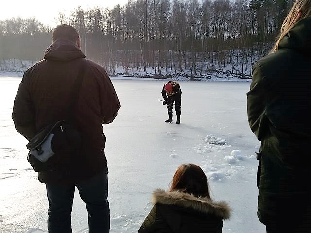 Měření ledu Varvažov 27. 1. 2016  