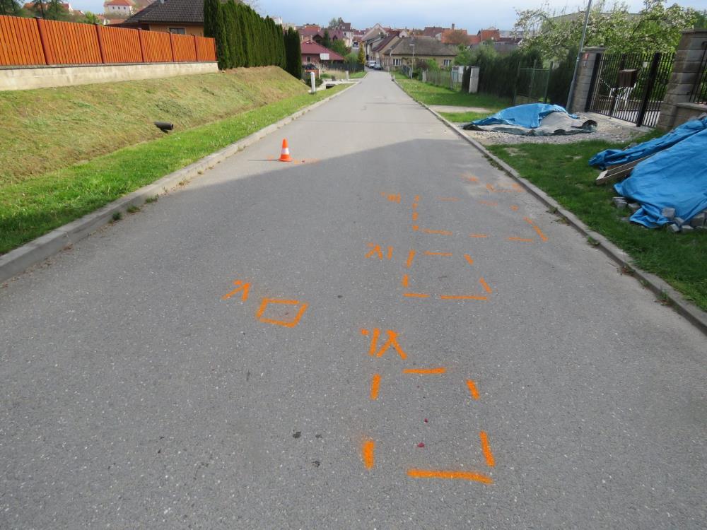 Místa pádu cyklistky II.
