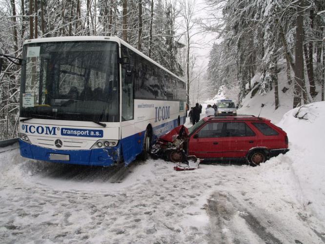 Místo dopravní nehody Pěčín