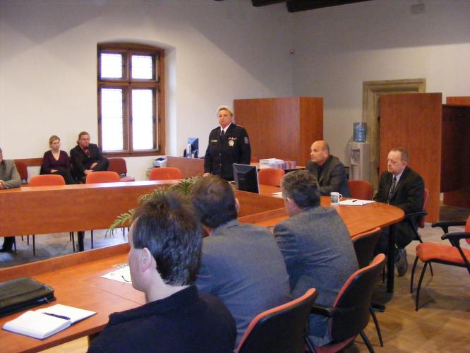 Policiejní ředitelka plk. JUDr. Blanka Matějů a starostové Kutnohorska
