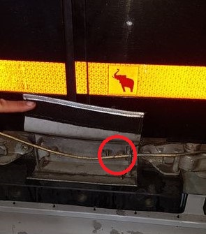 Poškozené jistící lano
