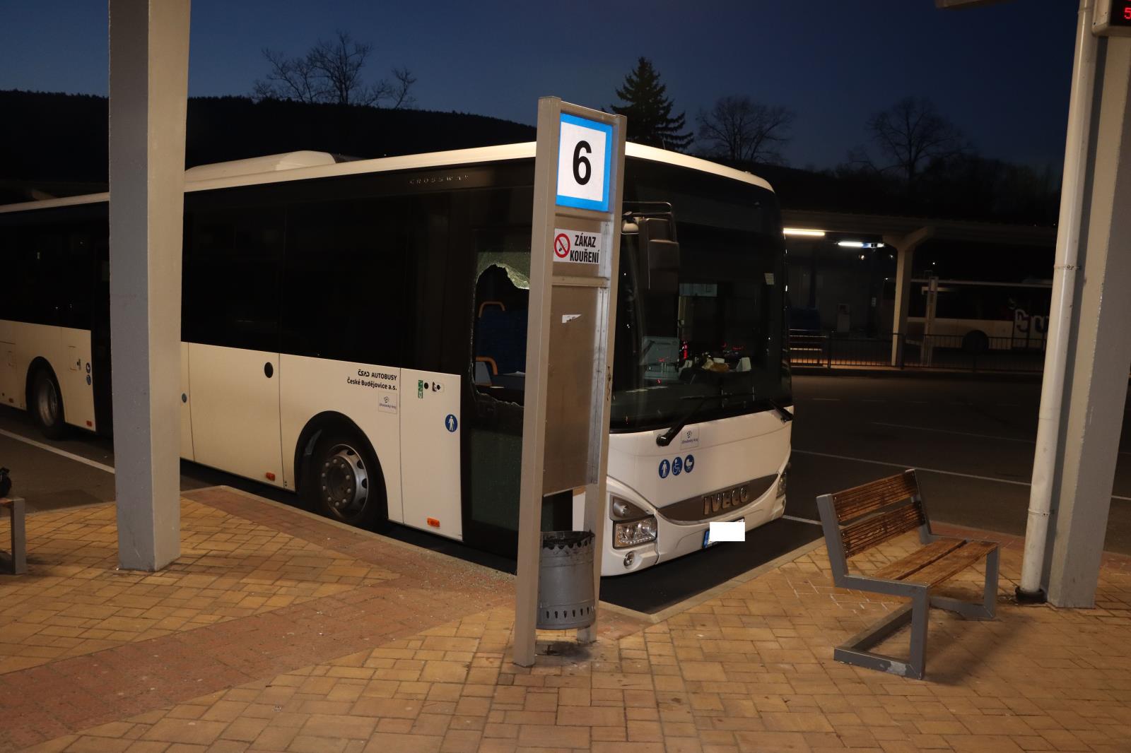 Poškození autobusu