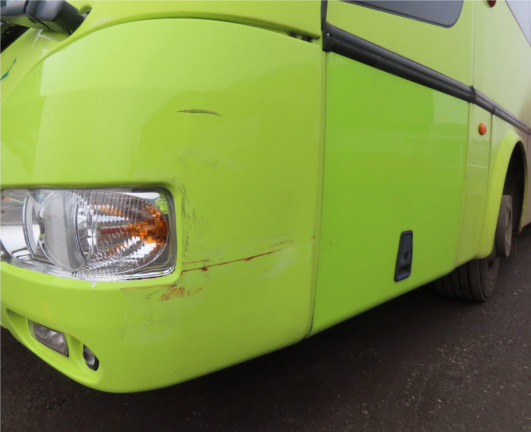 Poškozený autobus