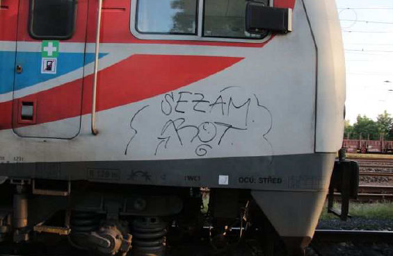 Posprejované vagony