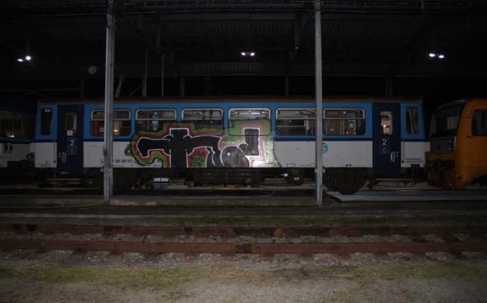 Posprejovaný vlak