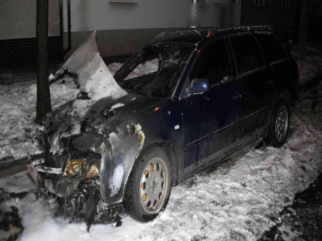 Požár vozidla Audi