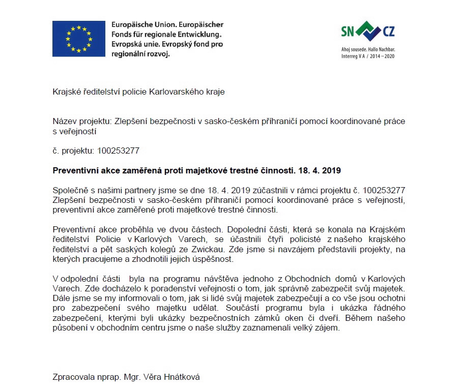 Prevence majetková trestná činnost