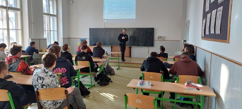 Preventivní přednáška studentům SŠŘ Jaroměř 14.3.2024