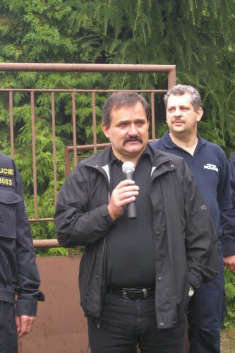 Přivítání účastníků závodu ředitelem S Stčk plk. JUDr. Kučerou