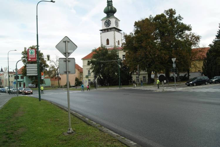 Prvňáčci na přechodech 