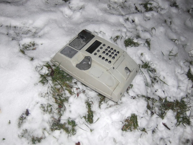 Rozbitý telefonní automat