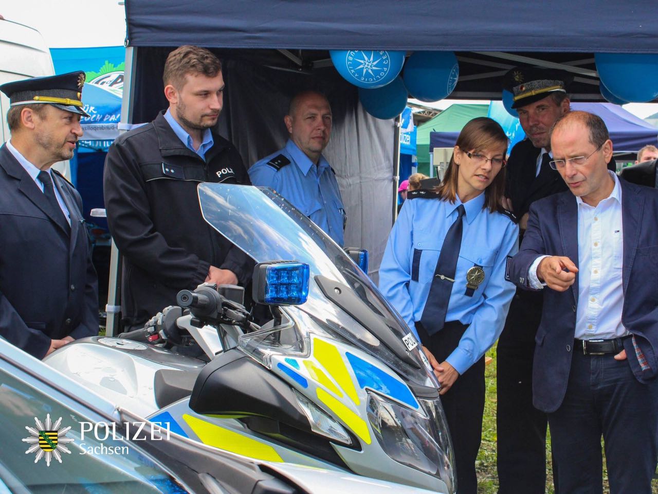 Stánek Policie ČR a významná návštěva