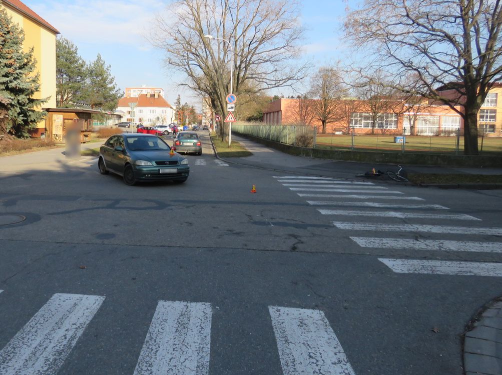 Střet OA s cyklistou Bulharská