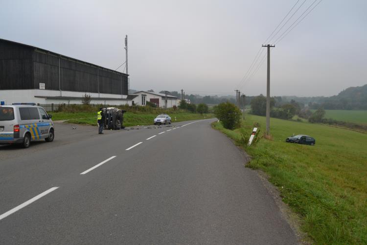 Střet dvou vozidel v Brankách