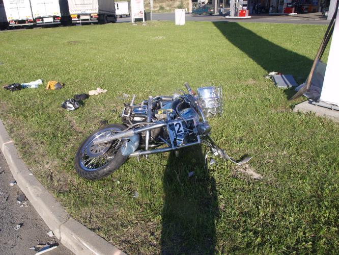 Střet motocyklistů v Liptále