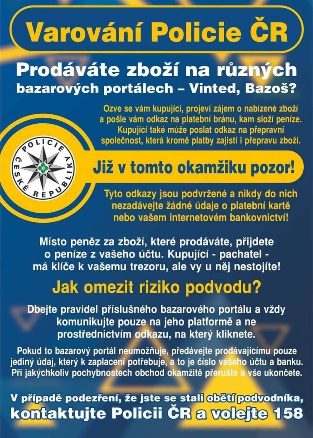 Varování při prodeji