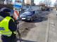 Začínající policisté při dopravní akci