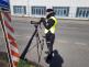 Začínající policisté při dopravní akci