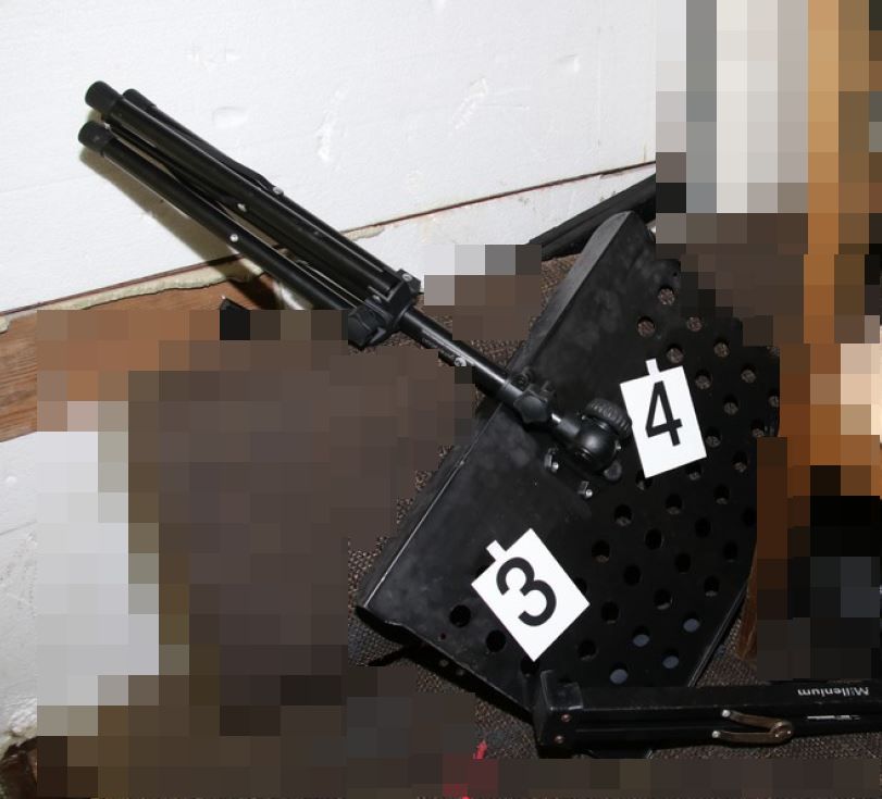 foto z místa vloupání