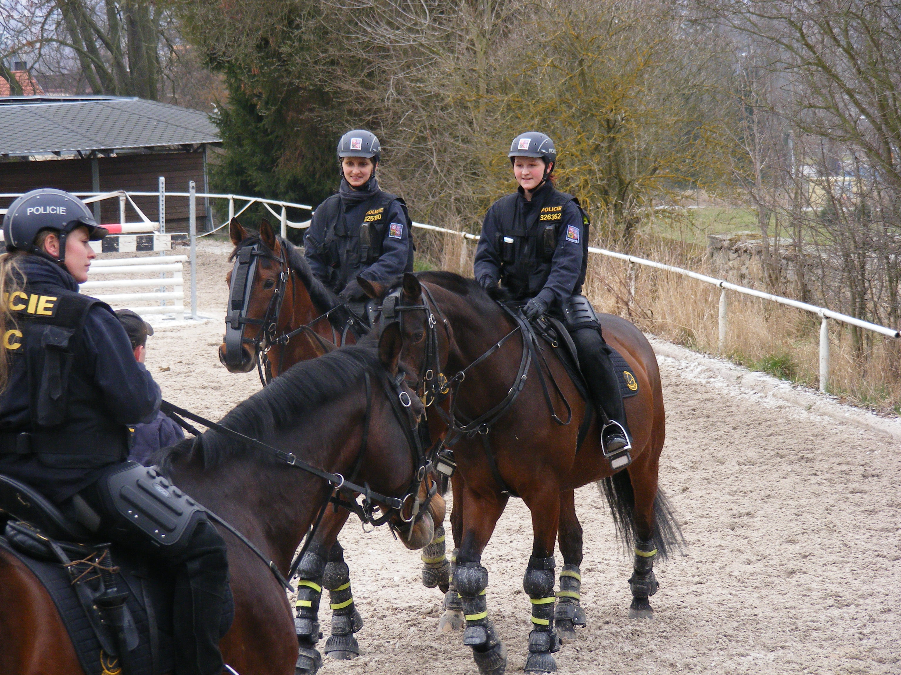 jízdní policie v Písku