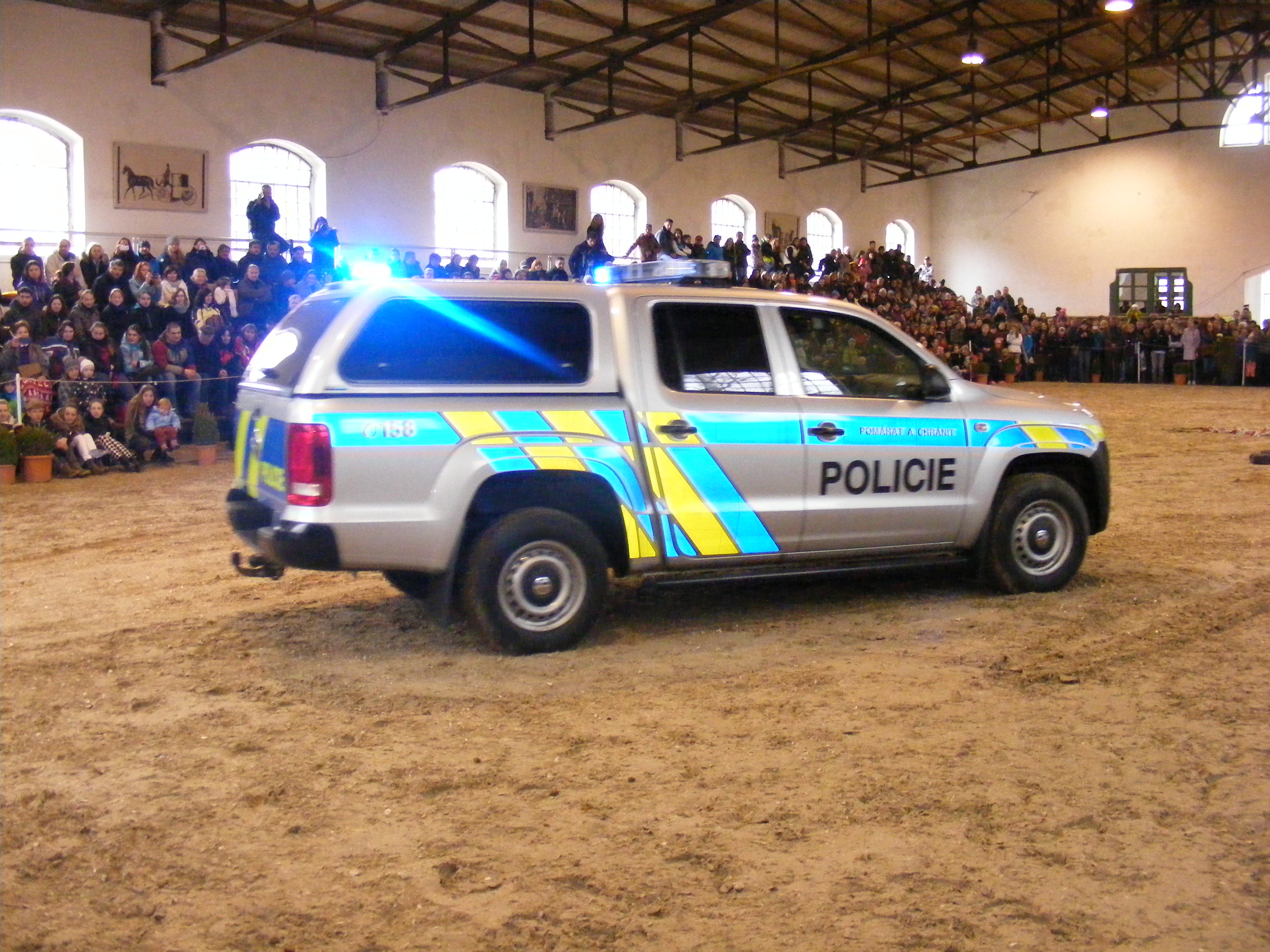 jízdní policie v Písku