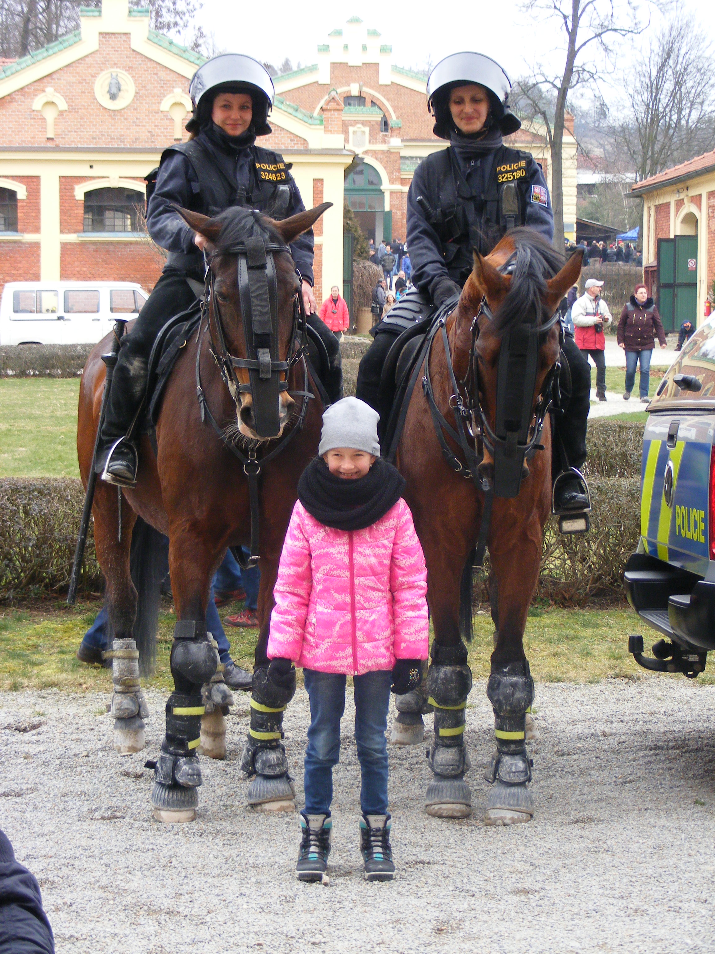 jízdní policie v Písku